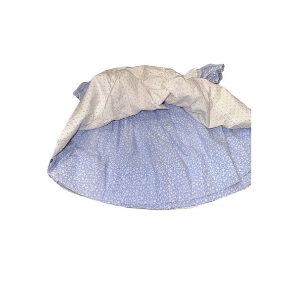 Vintage Mayfair Dress 18m - Floral Blue/White Pinafore, Peter Pan Collar - Picture 10 of 14